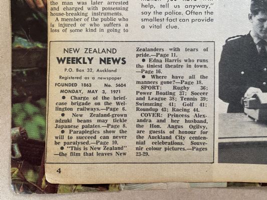 OLD NEWSPAPER: New Zealand Weekly News, No. 5604, 3 May 1971