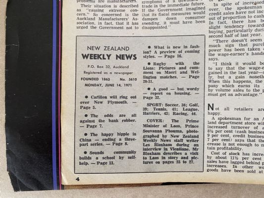 OLD NEWSPAPER: New Zealand Weekly News, No. 5610, 14 June 1971