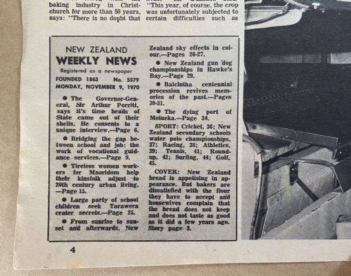 OLD NEWSPAPER: New Zealand Weekly News, No. 5579, 9 November 1970