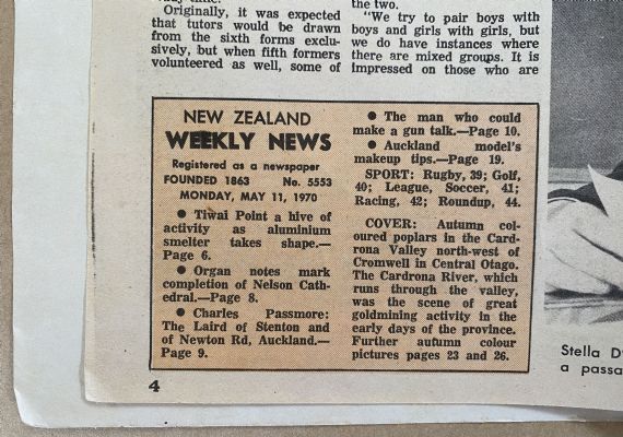 OLD NEWSPAPER: New Zealand Weekly News, No. 5553, 11 May 1970