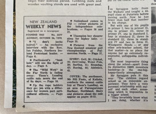 OLD NEWSPAPER: New Zealand Weekly News, No. 5577, 26 October 1970