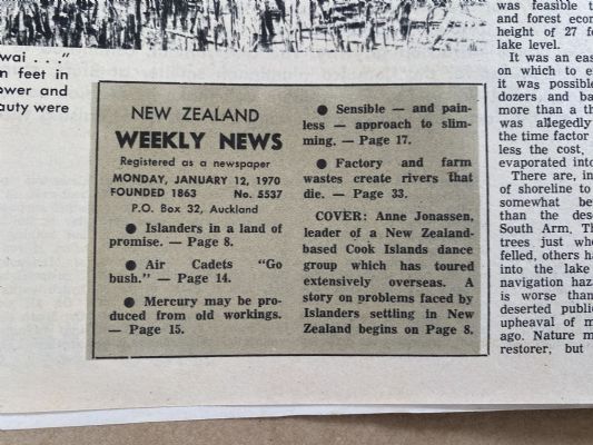 OLD NEWSPAPER: New Zealand Weekly News, No. 5537, 12 January 1970