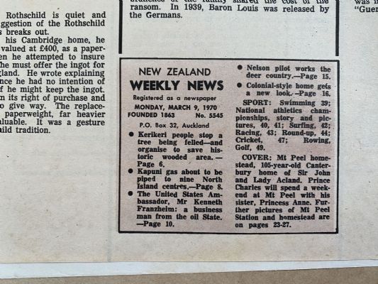 OLD NEWSPAPER: New Zealand Weekly News, No. 5545, 9 March 1970