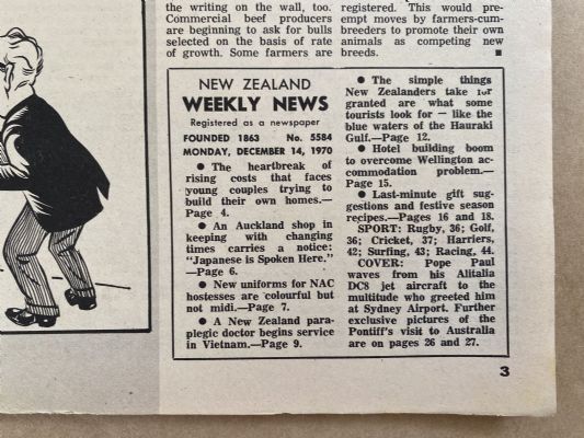 OLD NEWSPAPER: New Zealand Weekly News, No. 5584, 14 December 1970