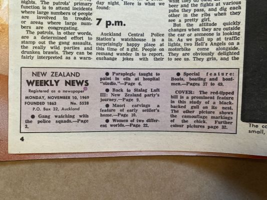 OLD NEWSPAPER: New Zealand Weekly News, No. 5528, 10 November 1969