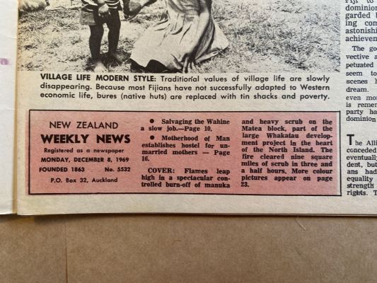 OLD NEWSPAPER: New Zealand Weekly News, No. 5532, 8 December 1969