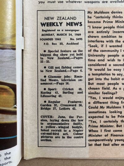 OLD NEWSPAPER: New Zealand Weekly News, No. 5495, 24 March 1969