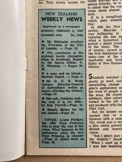 OLD NEWSPAPER: New Zealand Weekly News, No. 5488, 3 February 1969
