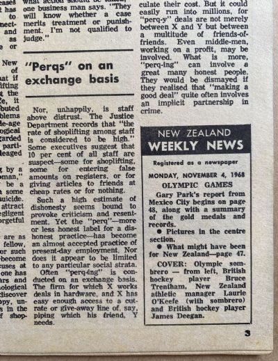 OLD NEWSPAPER: New Zealand Weekly News, 4 November 1968