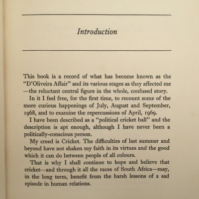 THE D'OLIVEIRA AFFAIR