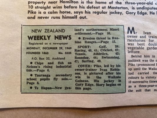 OLD NEWSPAPER: New Zealand Weekly News, No. 5535, 29 December 1969