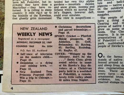 OLD NEWSPAPER: New Zealand Weekly News, No. 5534, 22 December 1969