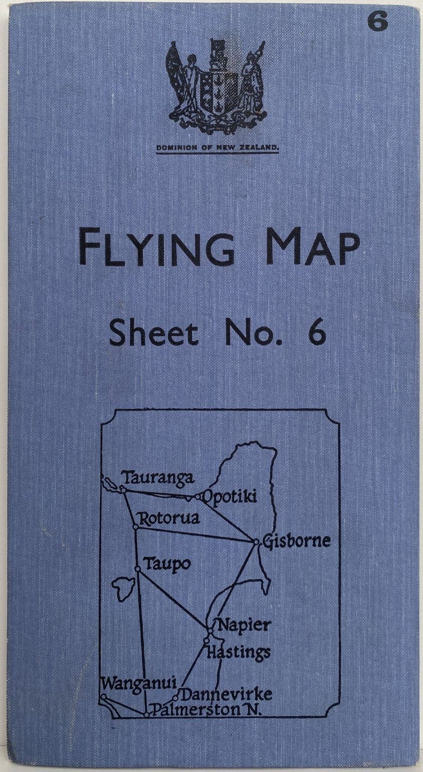 VINTAGE AERONAUTICAL CHART Flying Map, Sheet No. 6, Eastern North