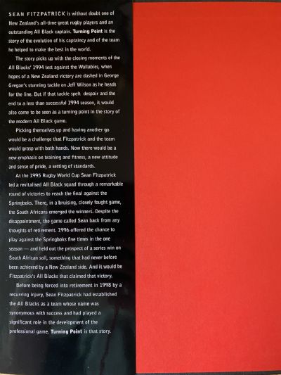 SEAN FITZPATRICK: Turning Point - The Making of a Captain