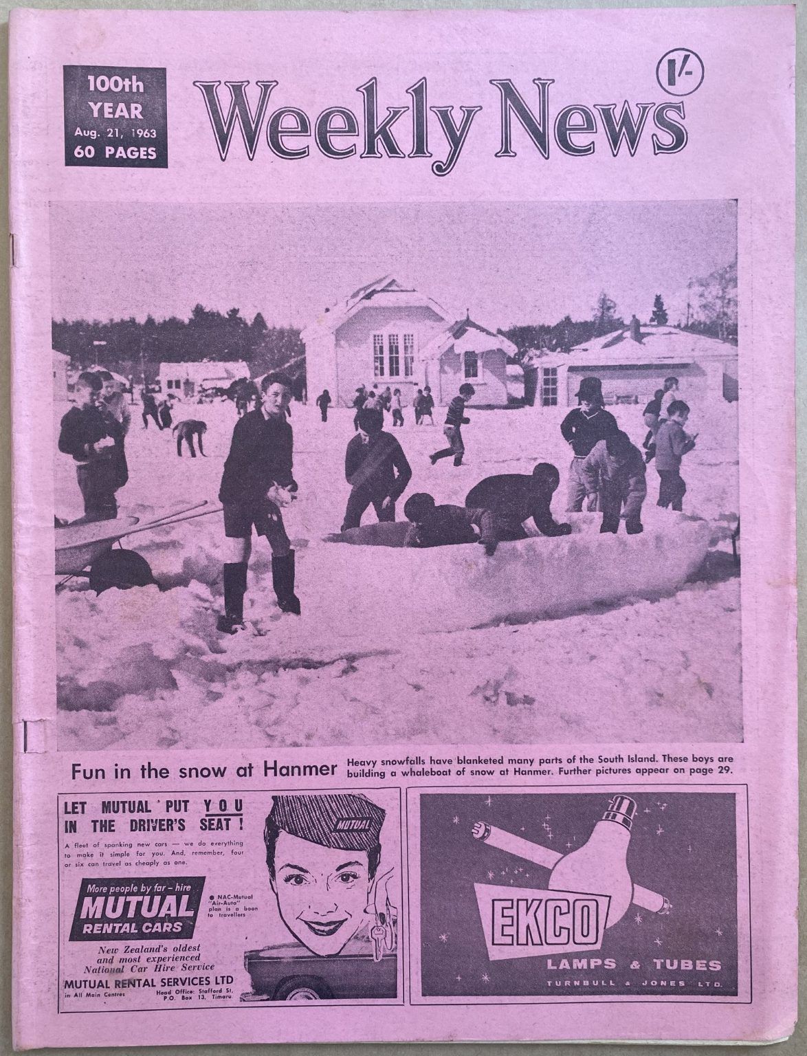 OLD NEWSPAPER: The Weekly News, No. 5204, 21 August 1963