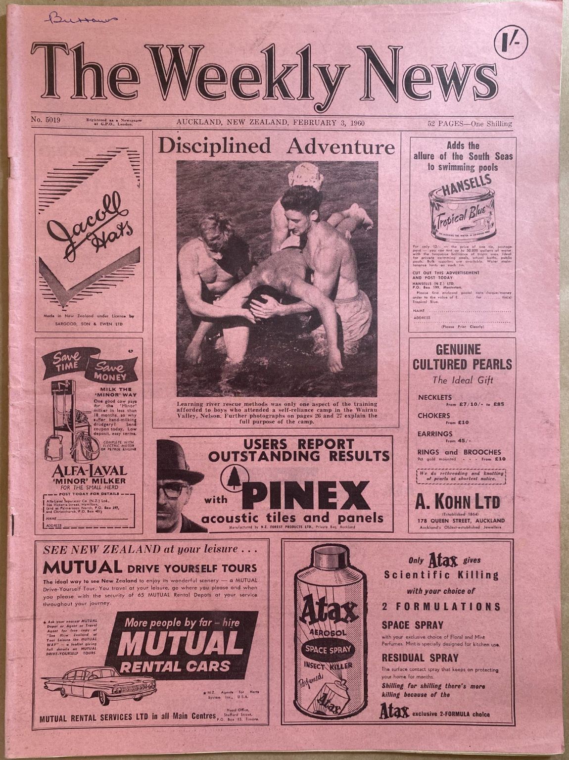 OLD NEWSPAPER: The Weekly News, No. 5019, 3 February 1960