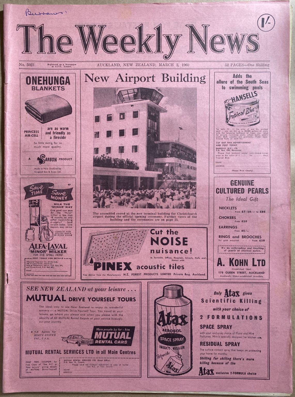 OLD NEWSPAPER: The Weekly News, No. 5023, 2 March 1960