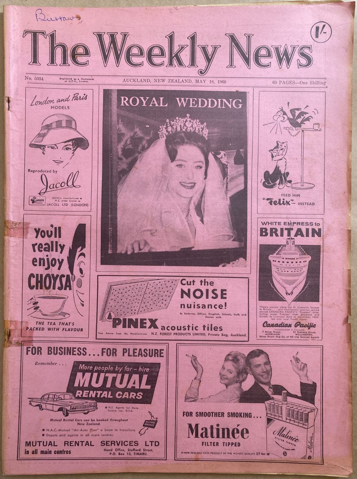 OLD NEWSPAPER: The Weekly News, No. 5034, 18 May 1960