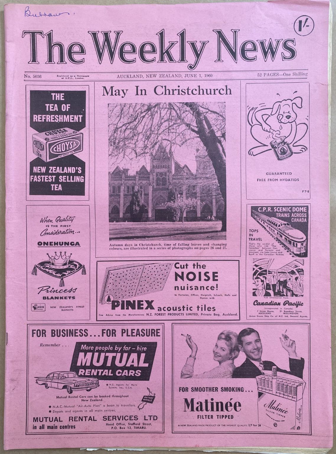 OLD NEWSPAPER: The Weekly News, No. 5036, 1 June 1960