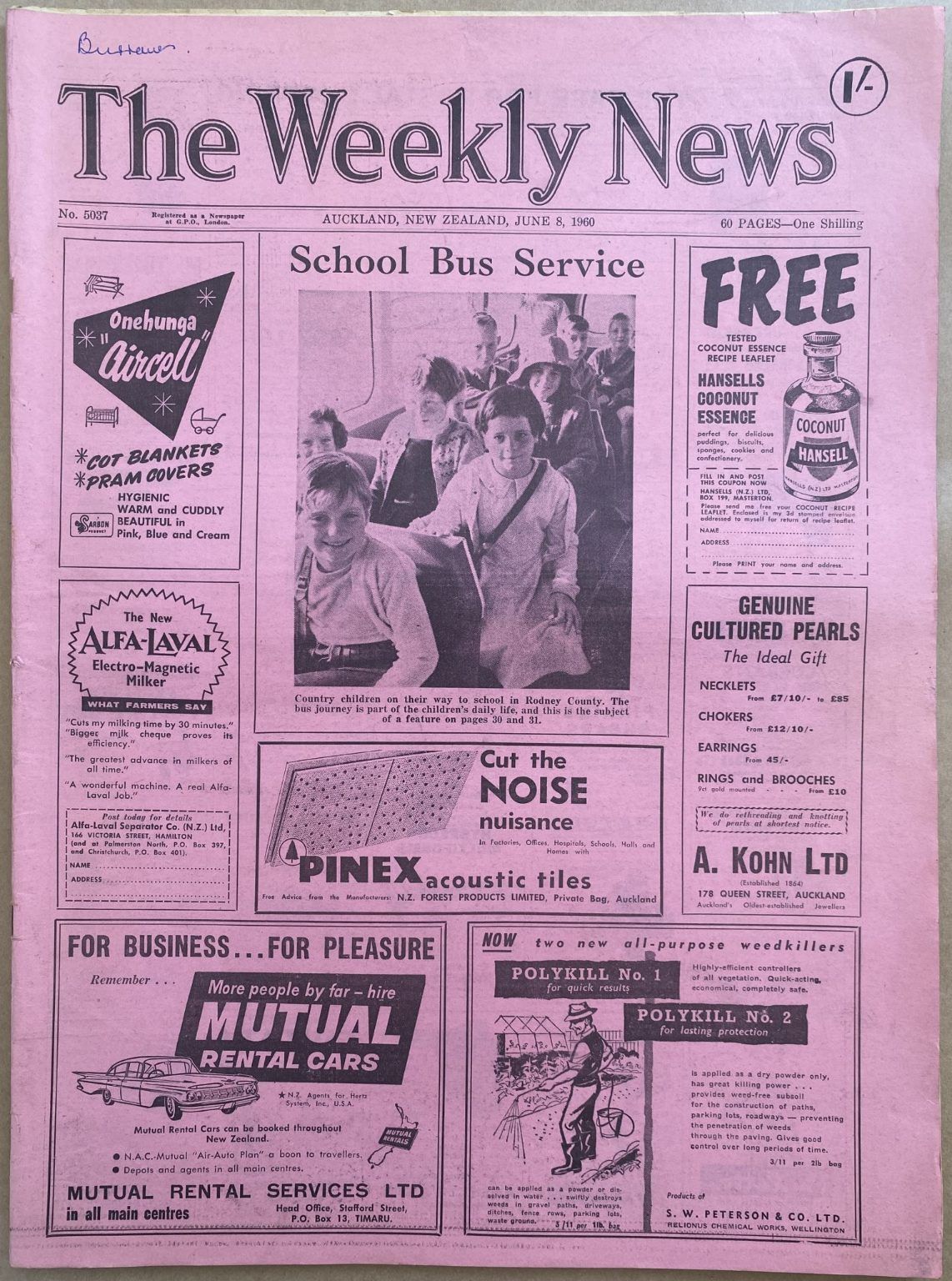 OLD NEWSPAPER: The Weekly News, No. 5037, 8 June 1960