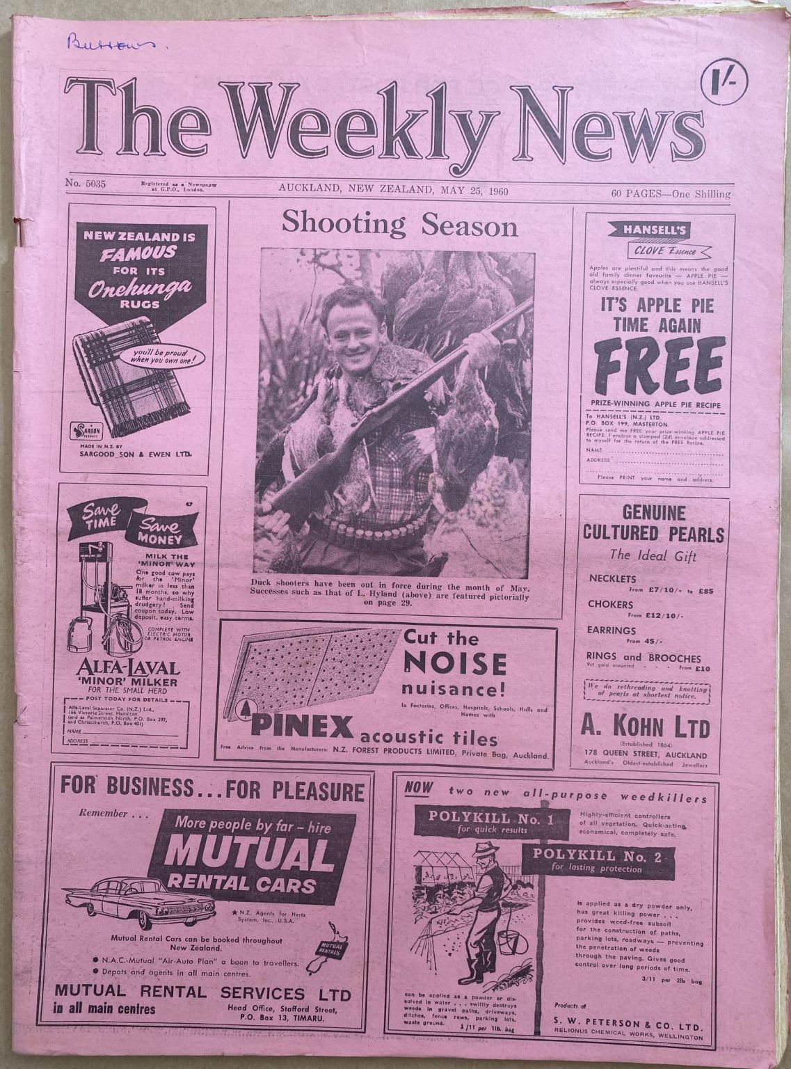 OLD NEWSPAPER: The Weekly News, No. 5035, 25 May 1960