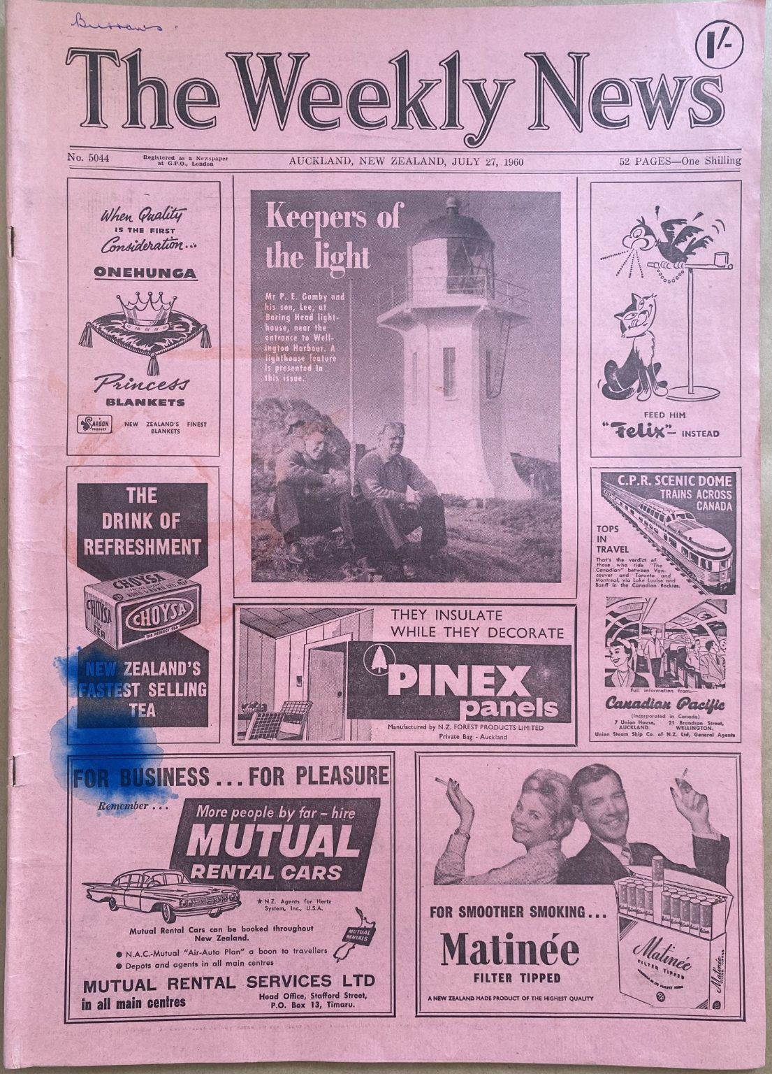 OLD NEWSPAPER: The Weekly News, No. 5044, 27 July 1960