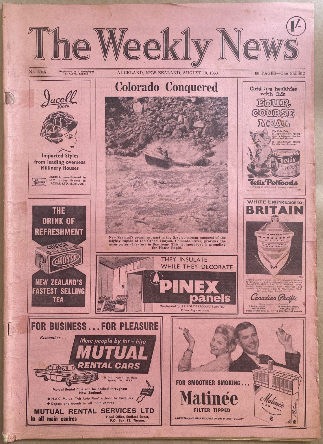 OLD NEWSPAPER: The Weekly News, No. 5046, 10 August 1960