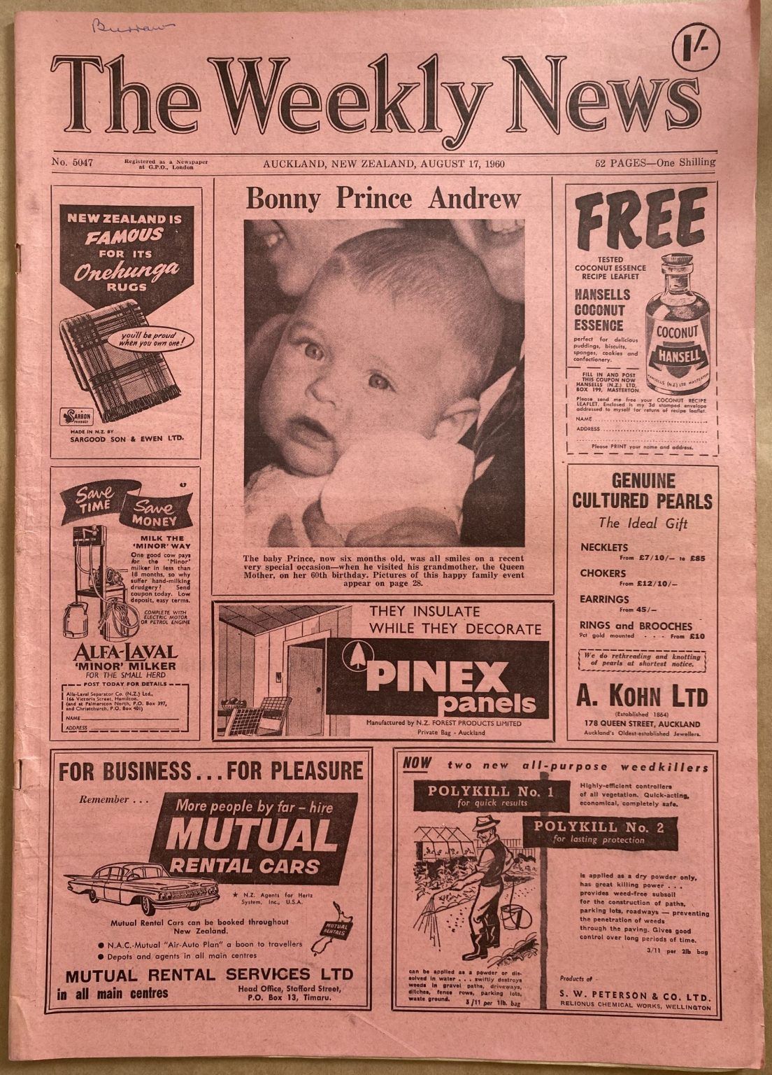 OLD NEWSPAPER: The Weekly News, No. 5047, 17 August 1960