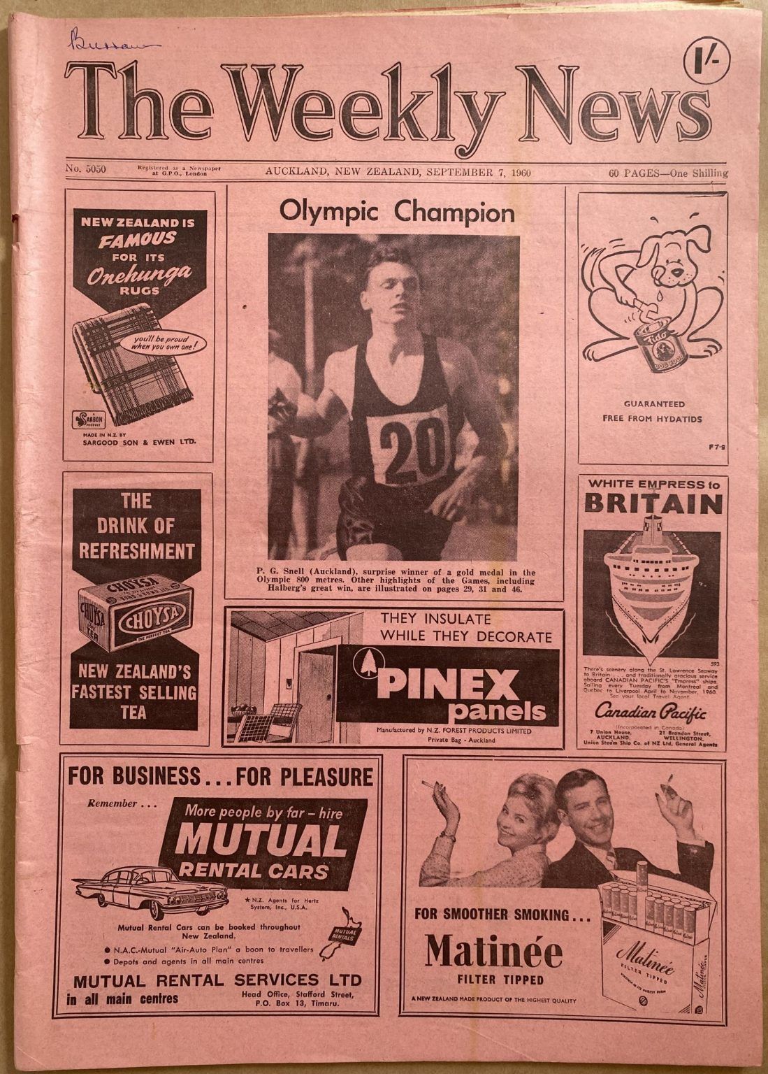 OLD NEWSPAPER: The Weekly News, No. 5050, 7 September 1960
