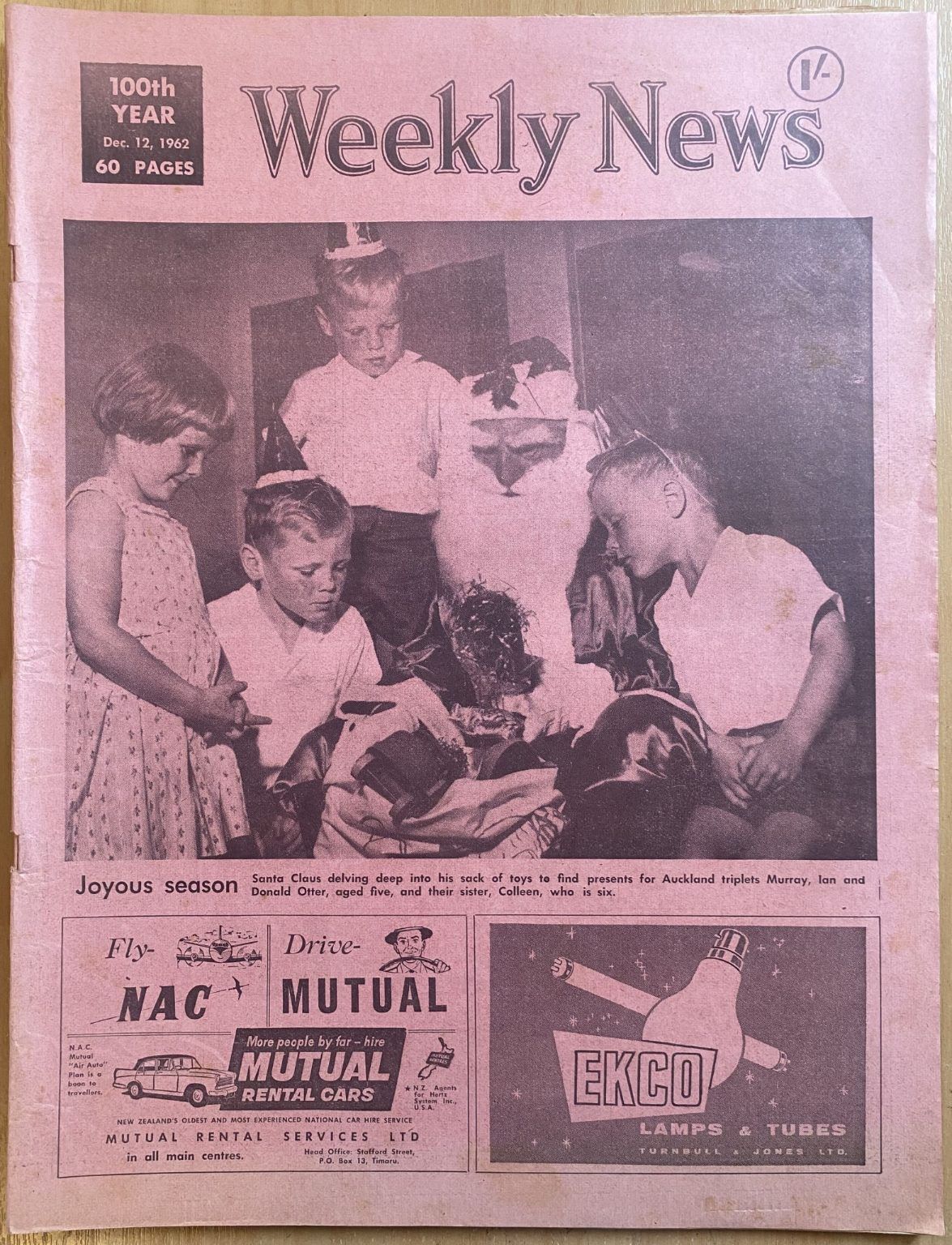 OLD NEWSPAPER: The Weekly News, No. 5168, 12 December 1962