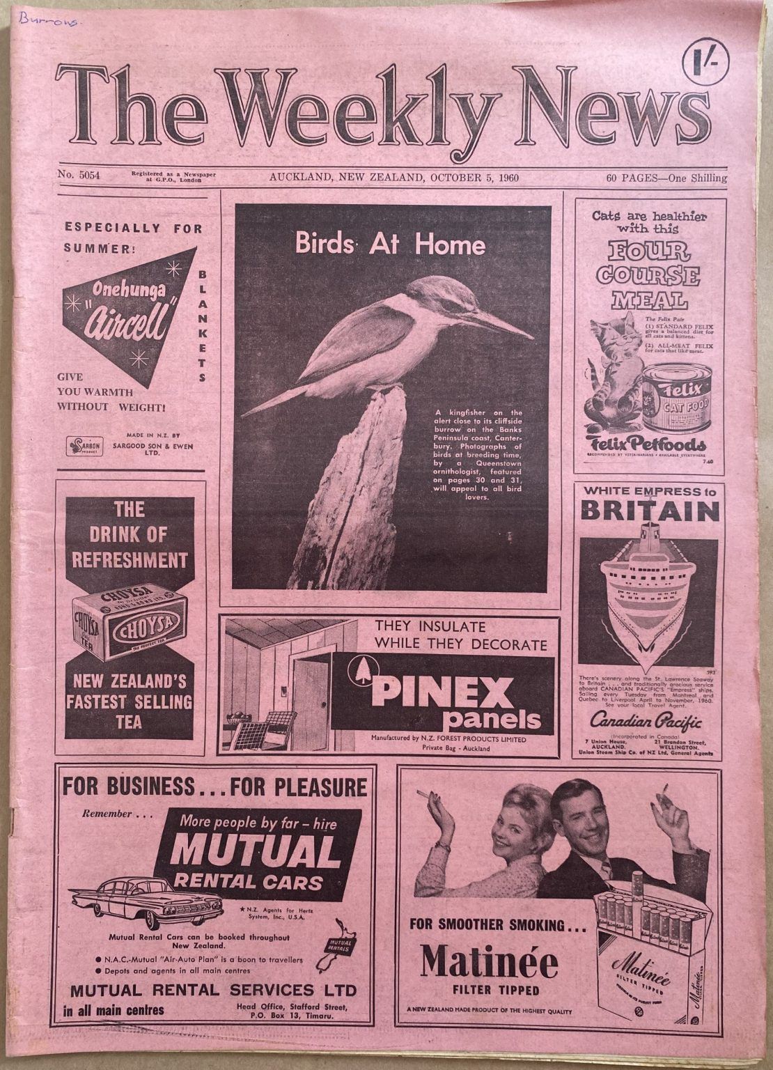 OLD NEWSPAPER: The Weekly News, No. 5054, 5 October 1960