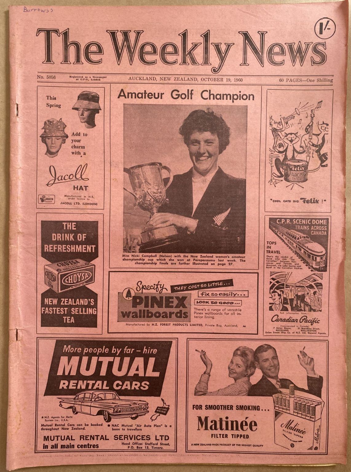 OLD NEWSPAPER: The Weekly News, No. 5056, 19 October 1960