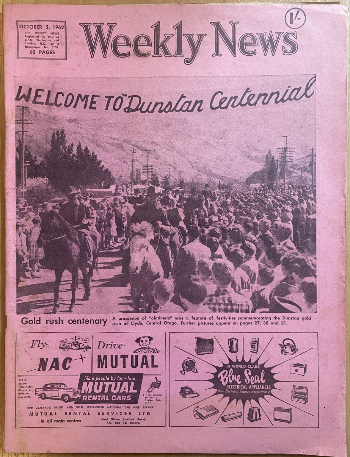 OLD NEWSPAPER: The Weekly News, No. 5158, 3 October 1962