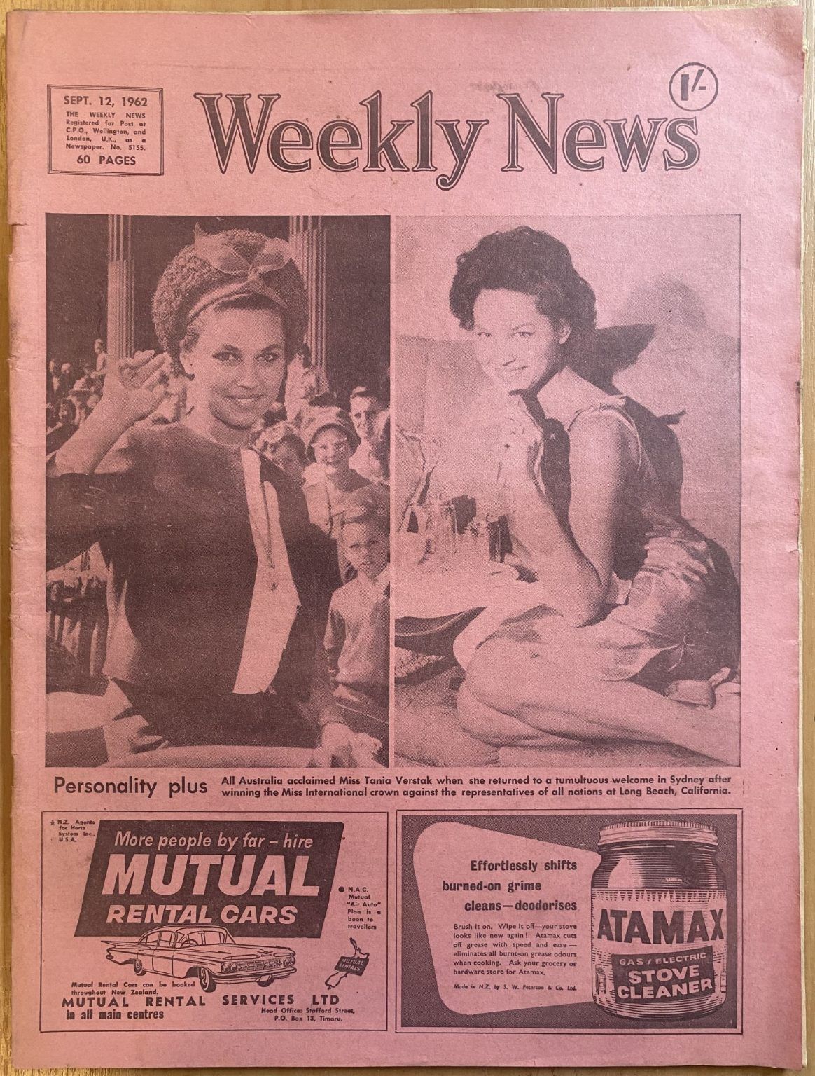 OLD NEWSPAPER: The Weekly News, No. 5155, 12 September 1962