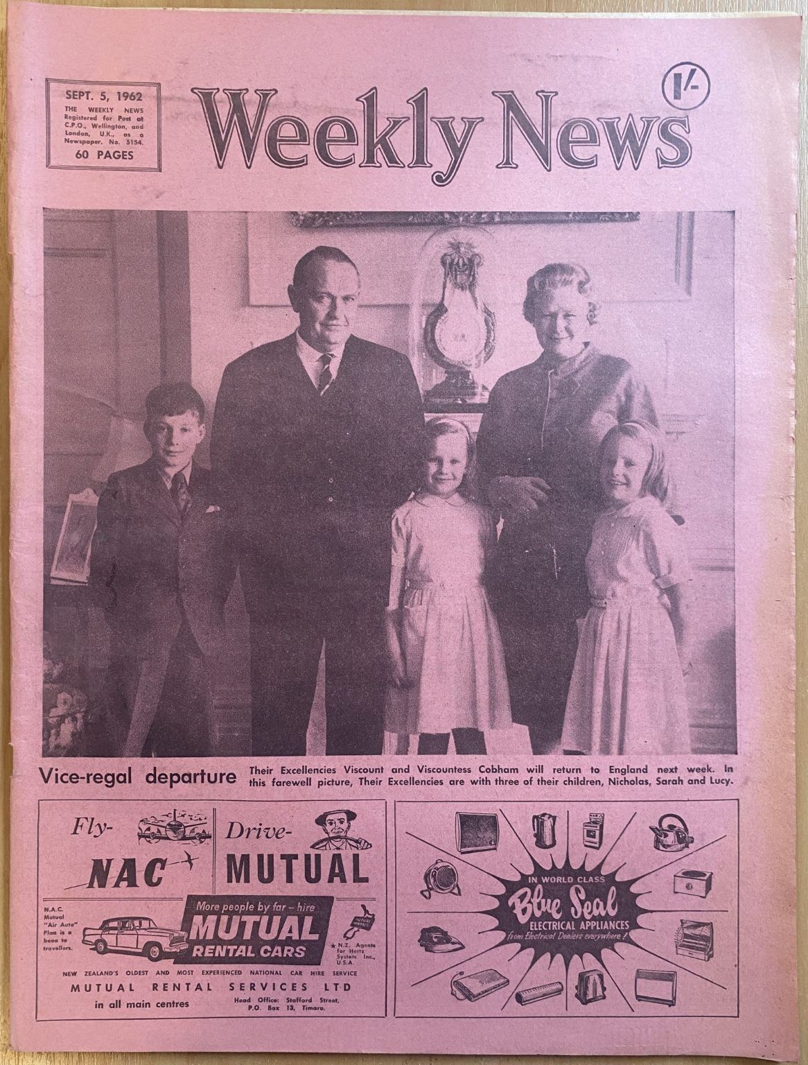 OLD NEWSPAPER: The Weekly News, No. 5154, 5 September 1962