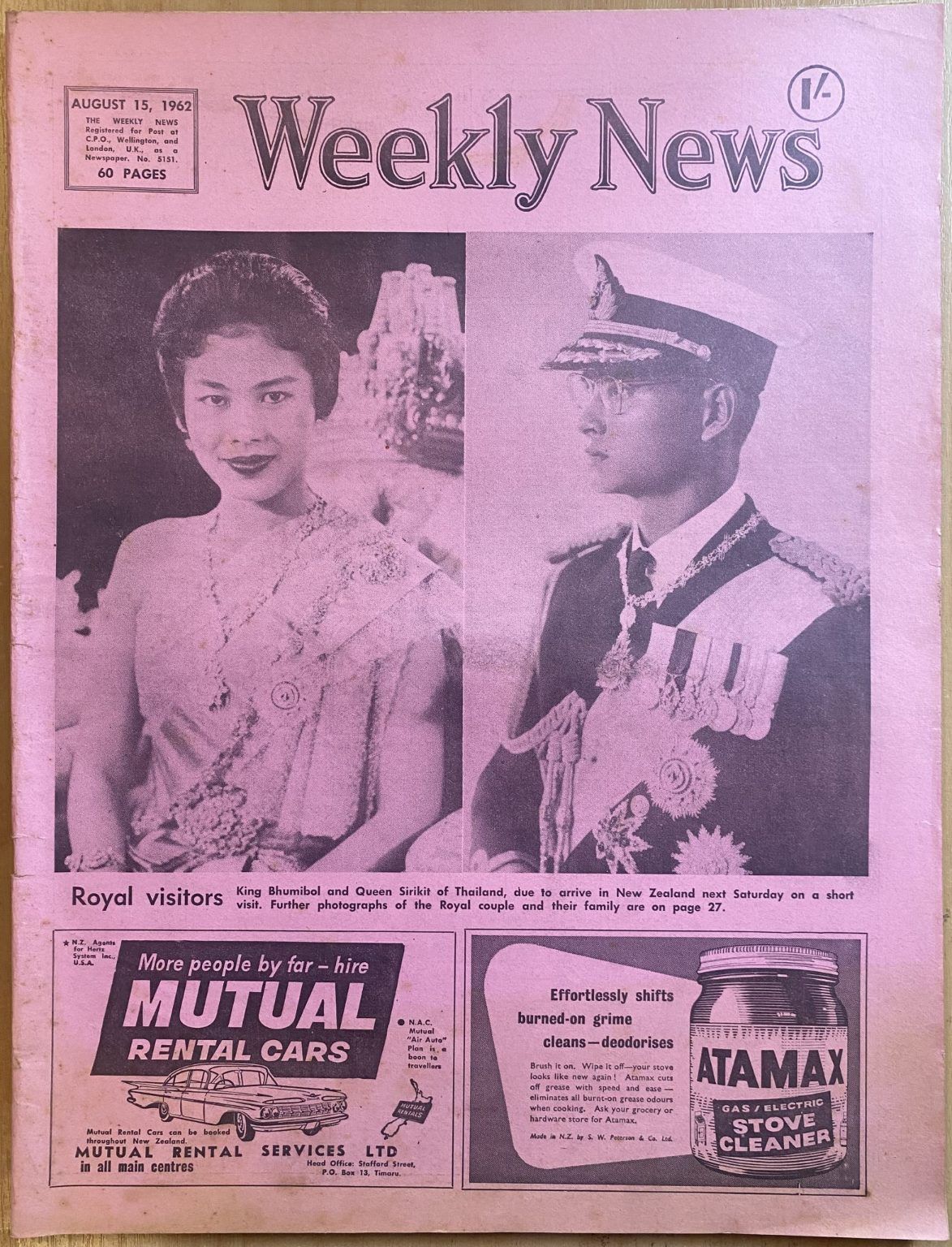 OLD NEWSPAPER: The Weekly News, No. 5151, 15 August 1962