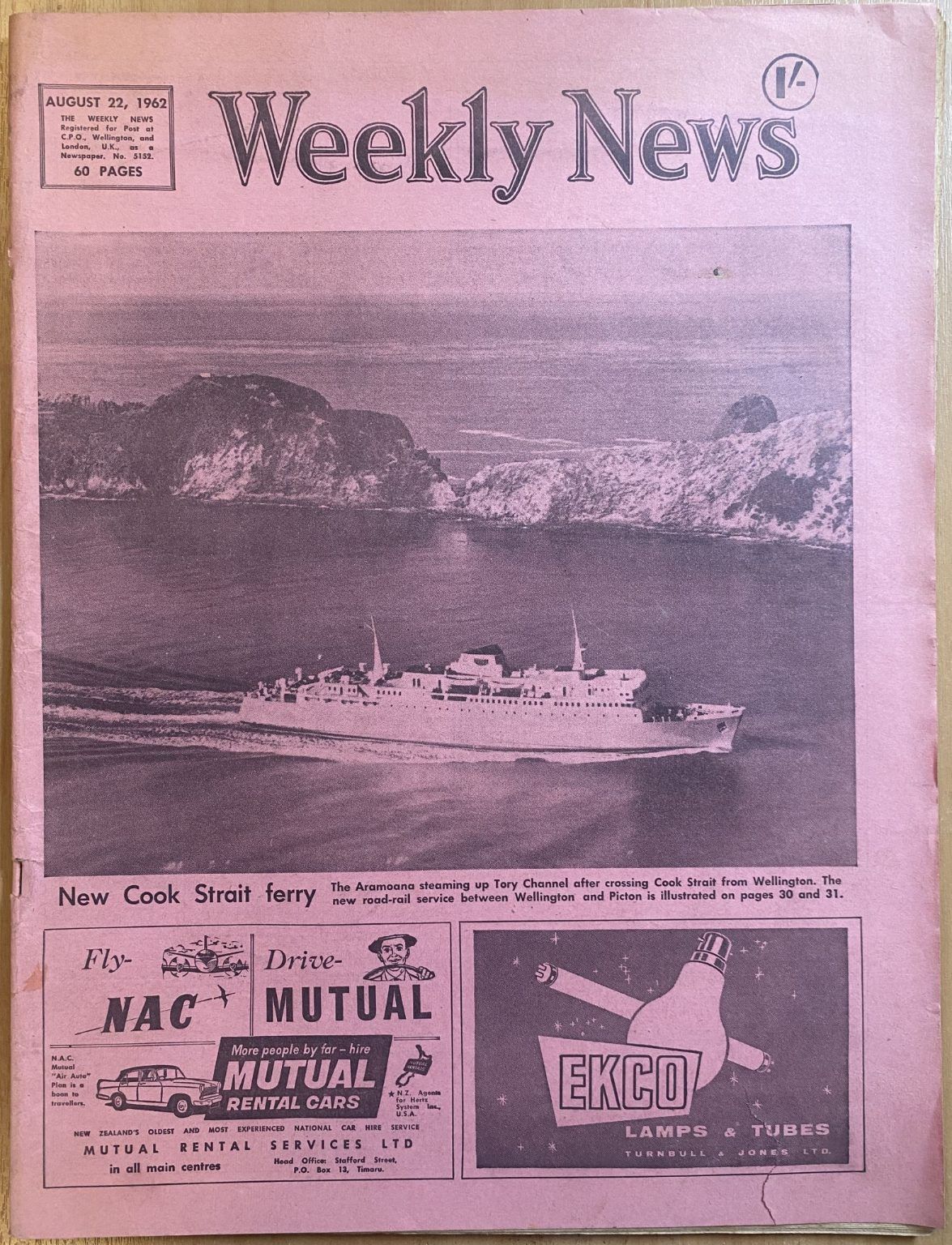 OLD NEWSPAPER: The Weekly News, No. 5152, 22 August 1962
