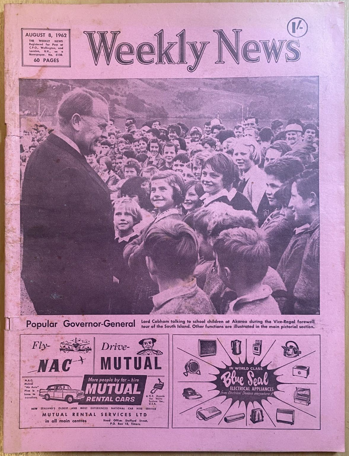 OLD NEWSPAPER: The Weekly News, No. 5150, 8 August 1962
