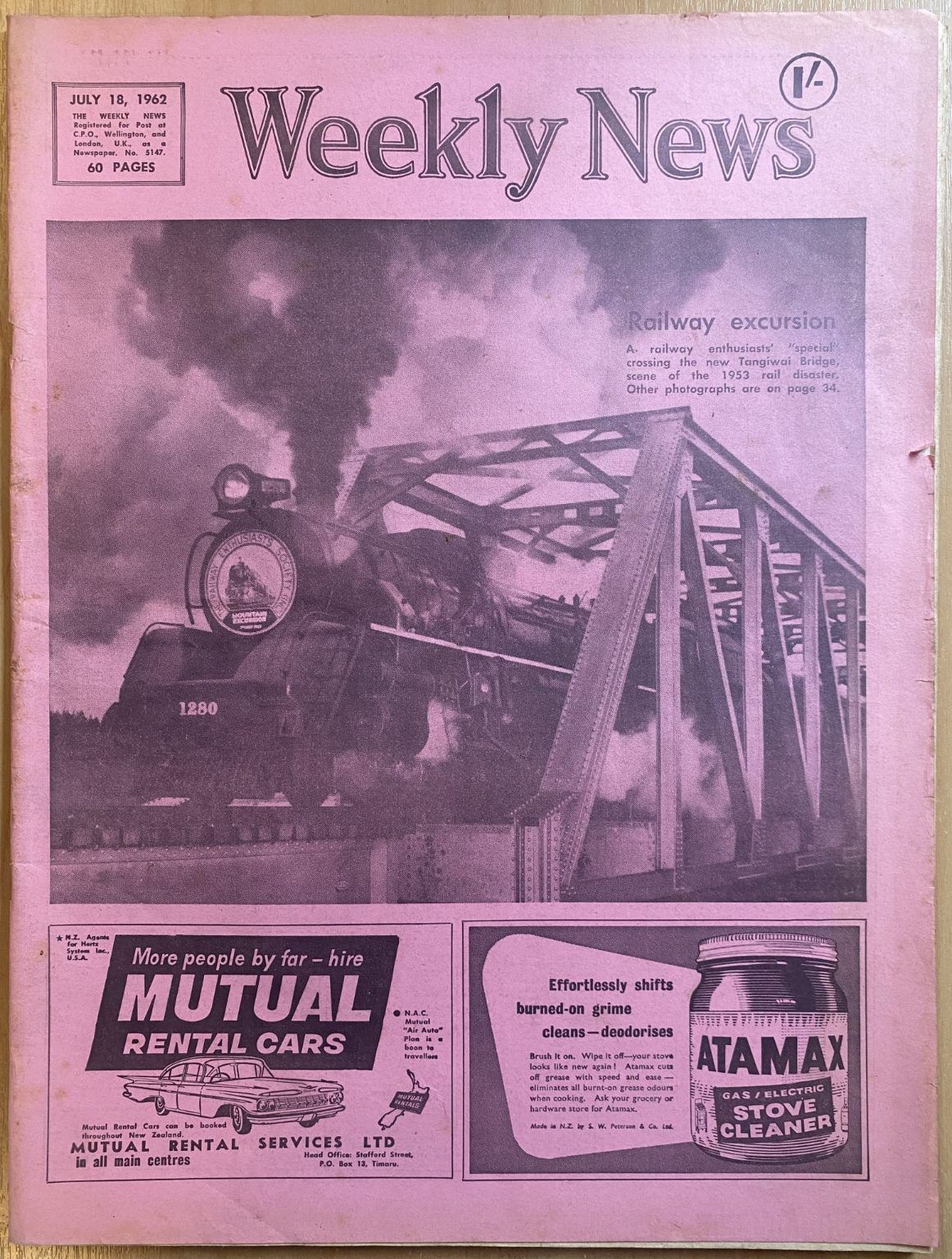 OLD NEWSPAPER: The Weekly News, No. 5147, 18 July 1962