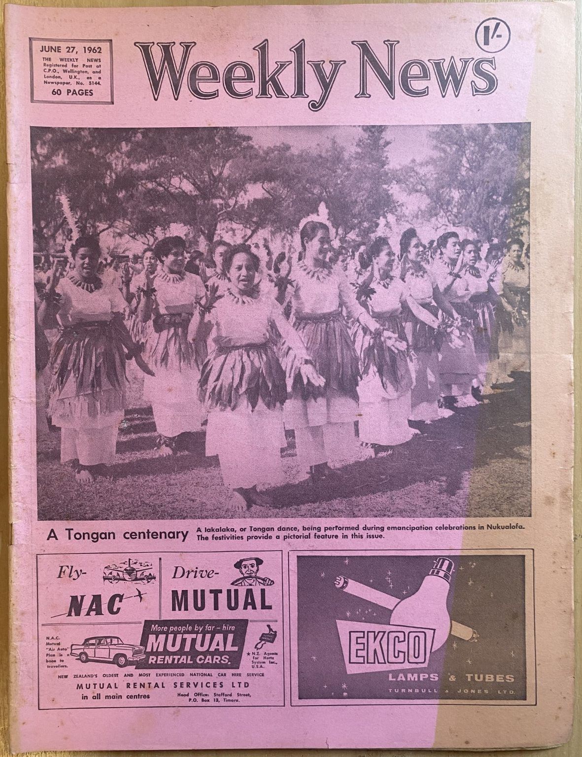 OLD NEWSPAPER: The Weekly News, No. 5144, 27 June 1962