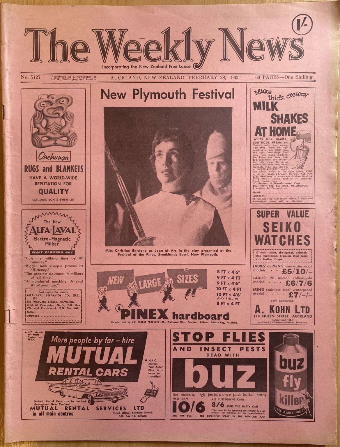 OLD NEWSPAPER: The Weekly News, No. 5127, 28 February 1962