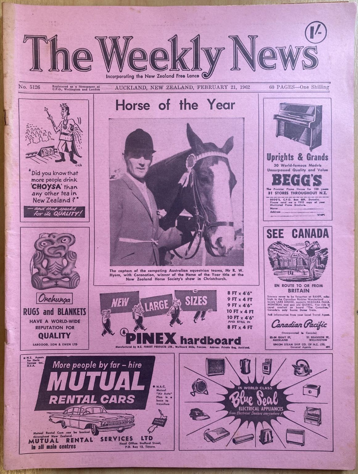 OLD NEWSPAPER: The Weekly News, No. 5126, 21 February 1962