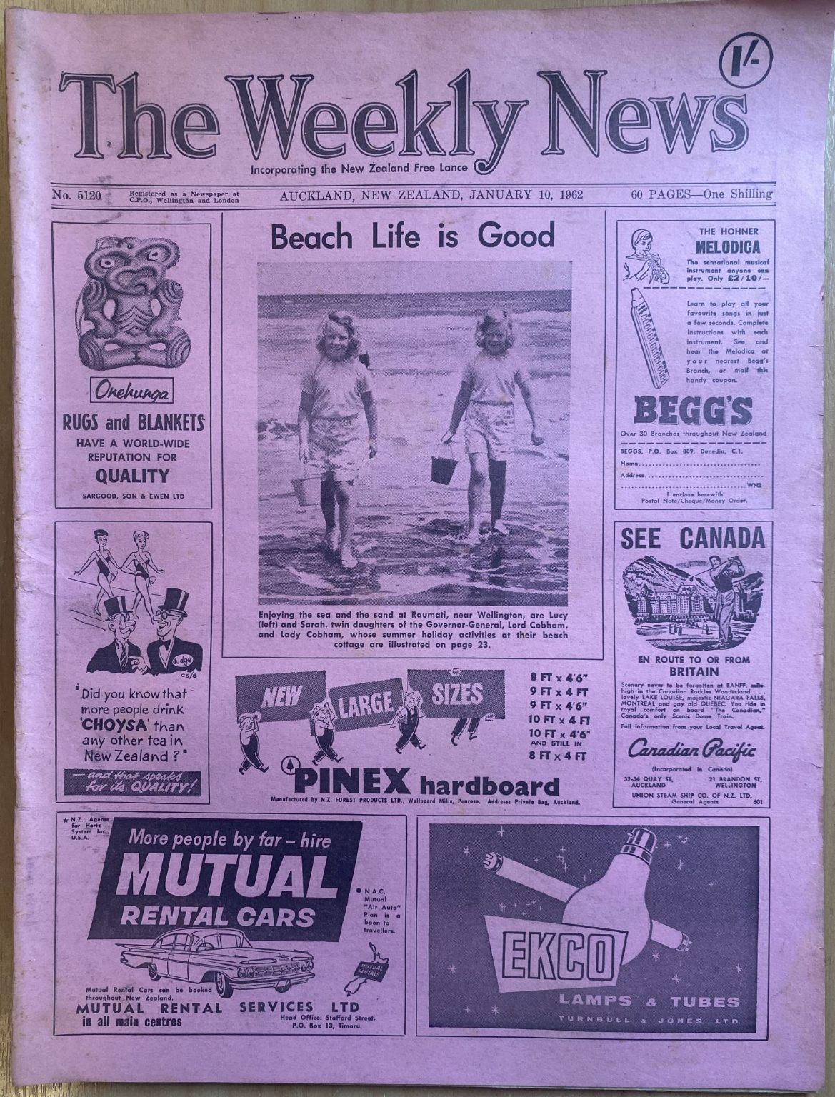 OLD NEWSPAPER: The Weekly News, No. 5120, 10 January 1962