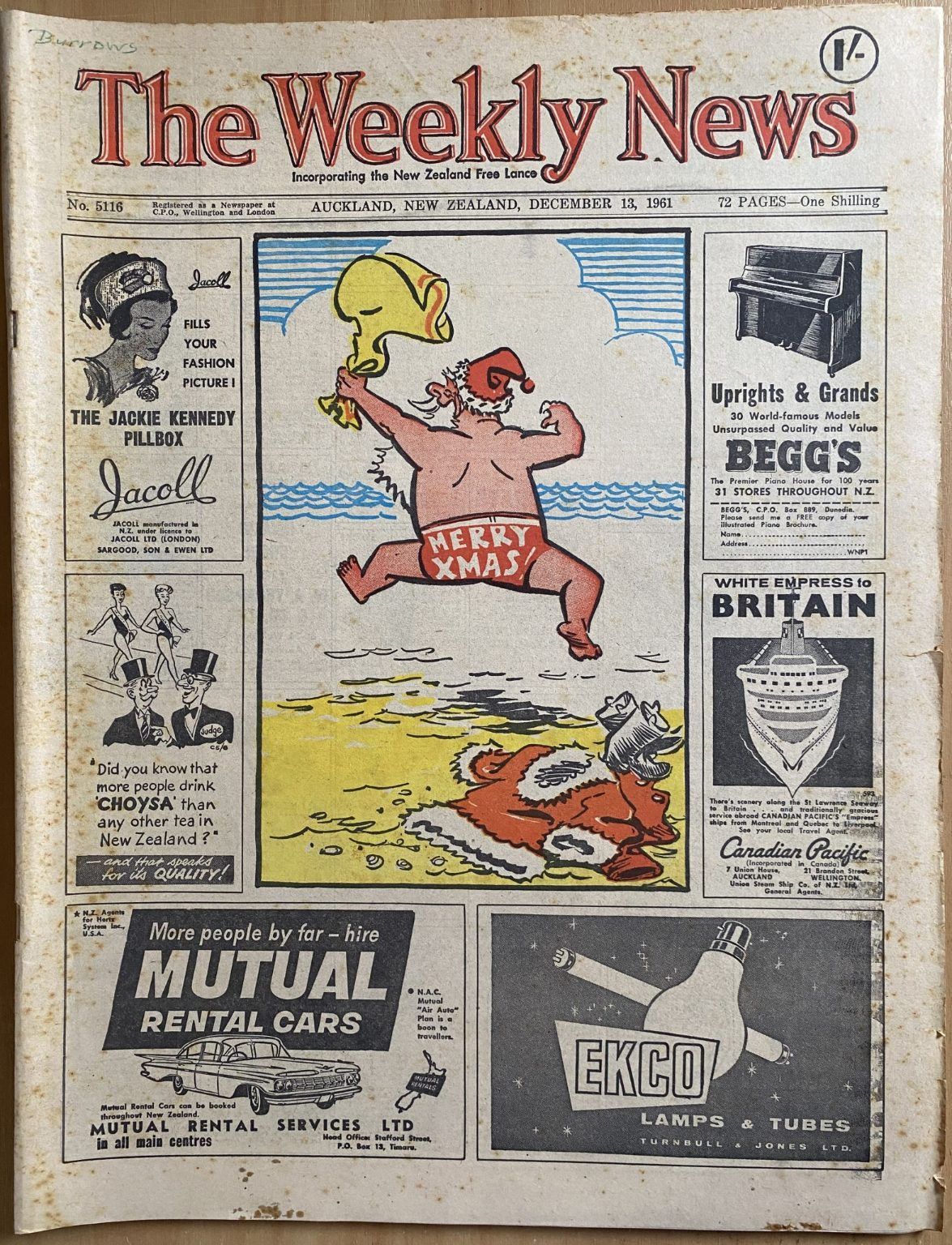 OLD NEWSPAPER: The Weekly News, No. 5116, 13 December 1961