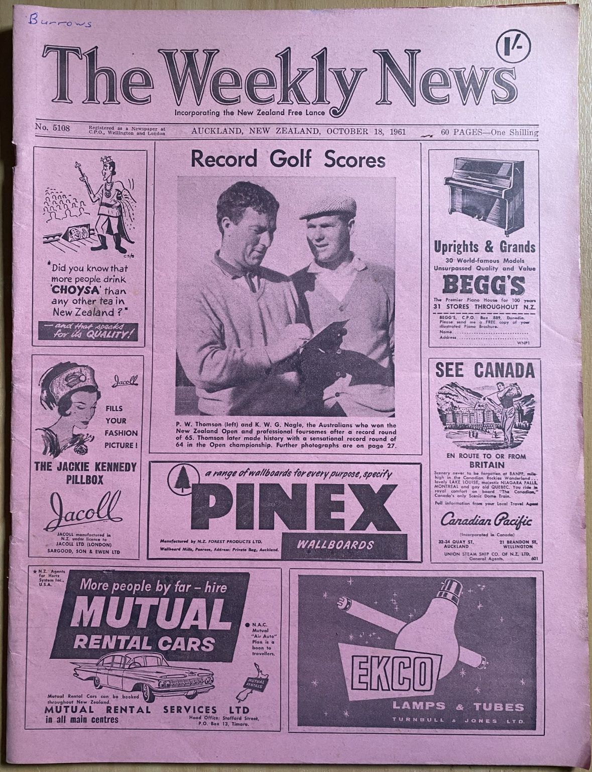 OLD NEWSPAPER: The Weekly News, No. 5108, 18 October 1961
