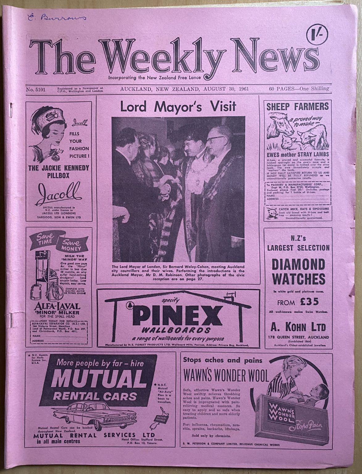 OLD NEWSPAPER: The Weekly News, No. 5101, 30 August 1961