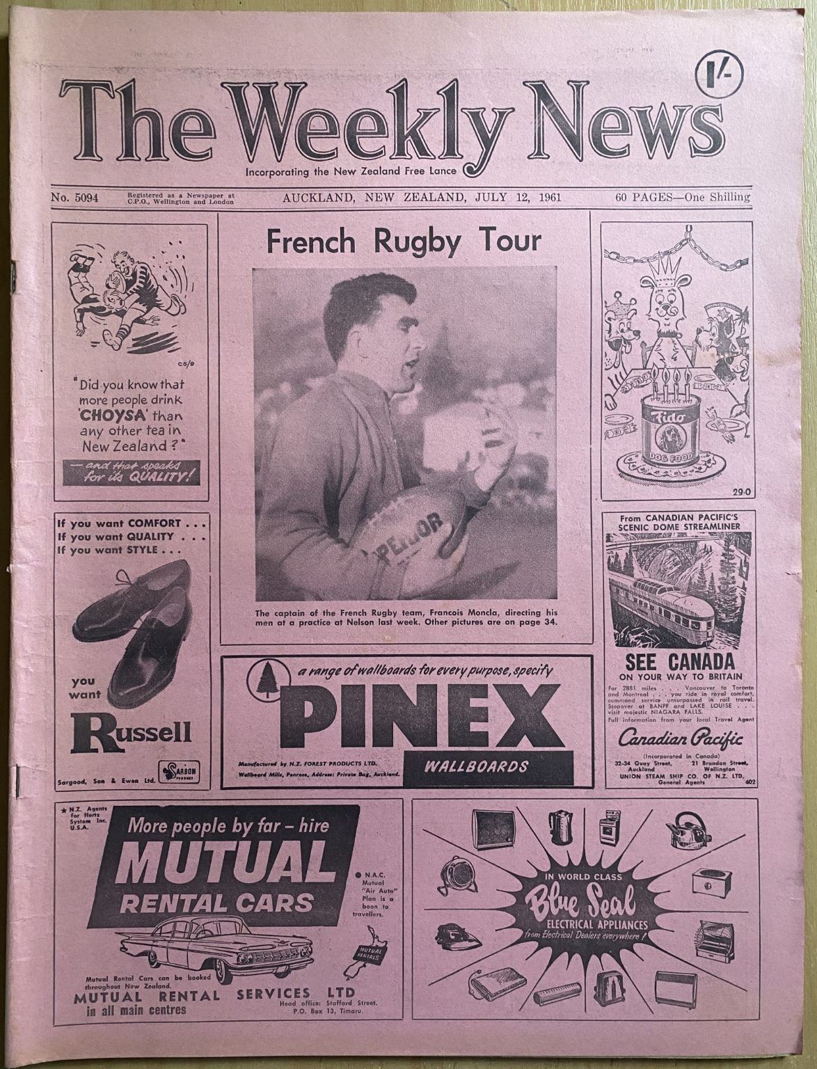 OLD NEWSPAPER: The Weekly News, No. 5094, 12 July 1961