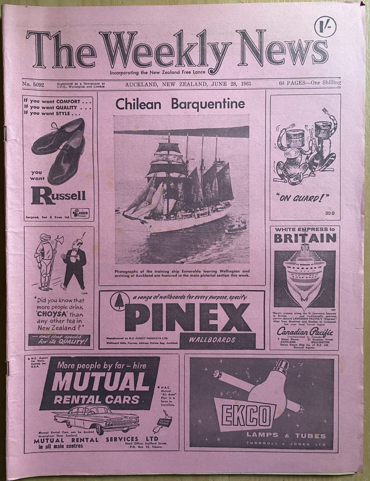 OLD NEWSPAPER: The Weekly News, No. 5092, 28 June 1961