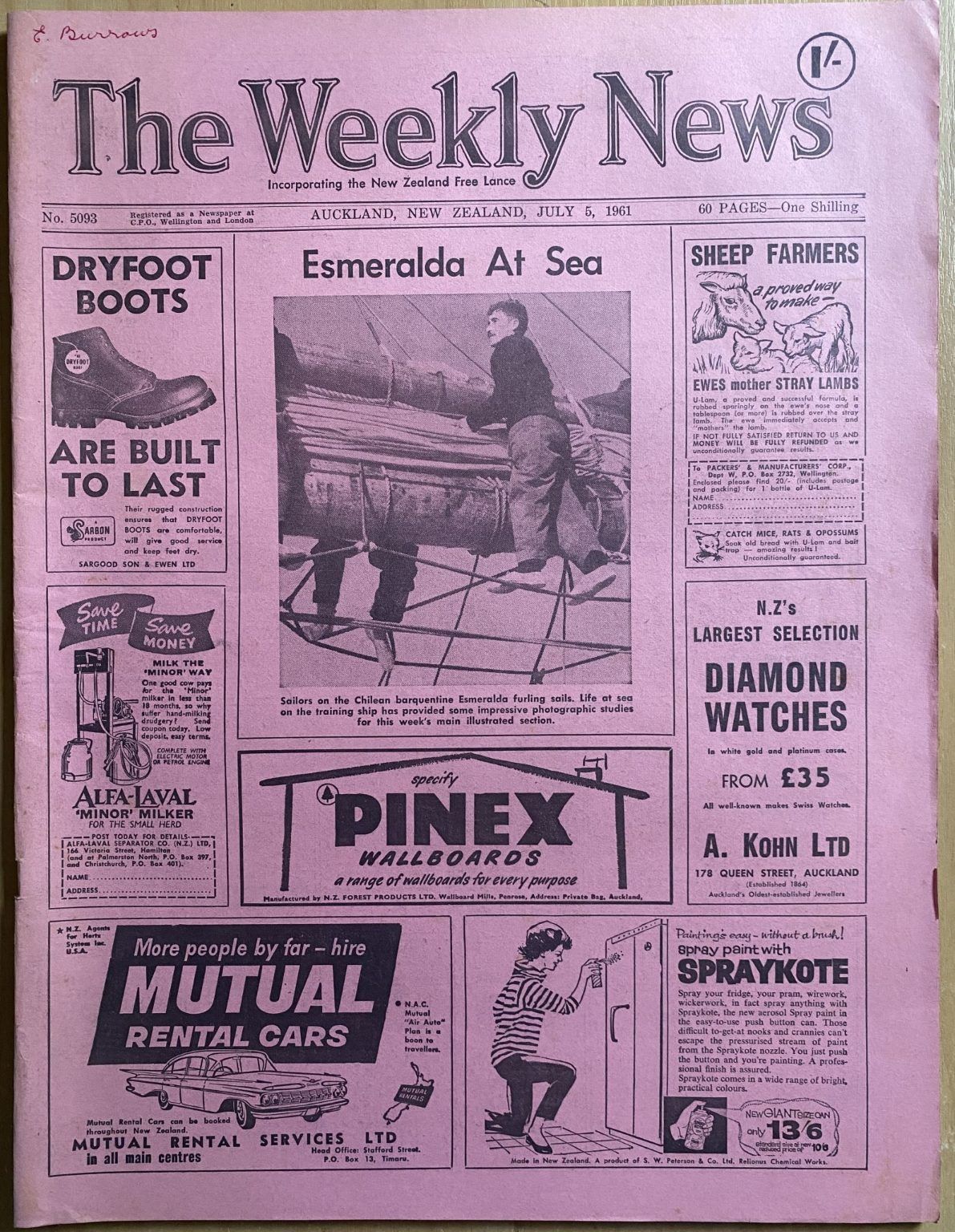 OLD NEWSPAPER: The Weekly News, No. 5093, 5 July 1961