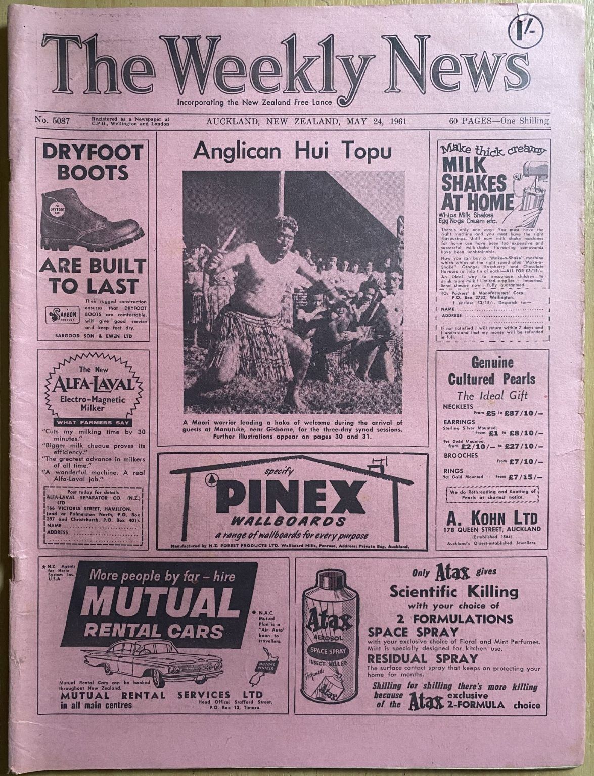 OLD NEWSPAPER: The Weekly News, No. 5087, 24 May 1961